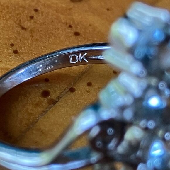 Natural Aquamarine Sterling Silver Ring Size 6 - Picture 6 of 10